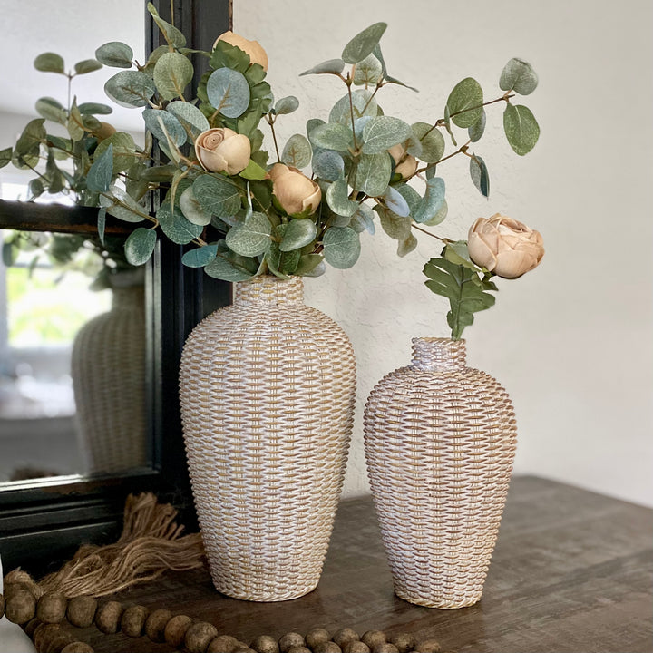 Basket Weave Pattern Vases