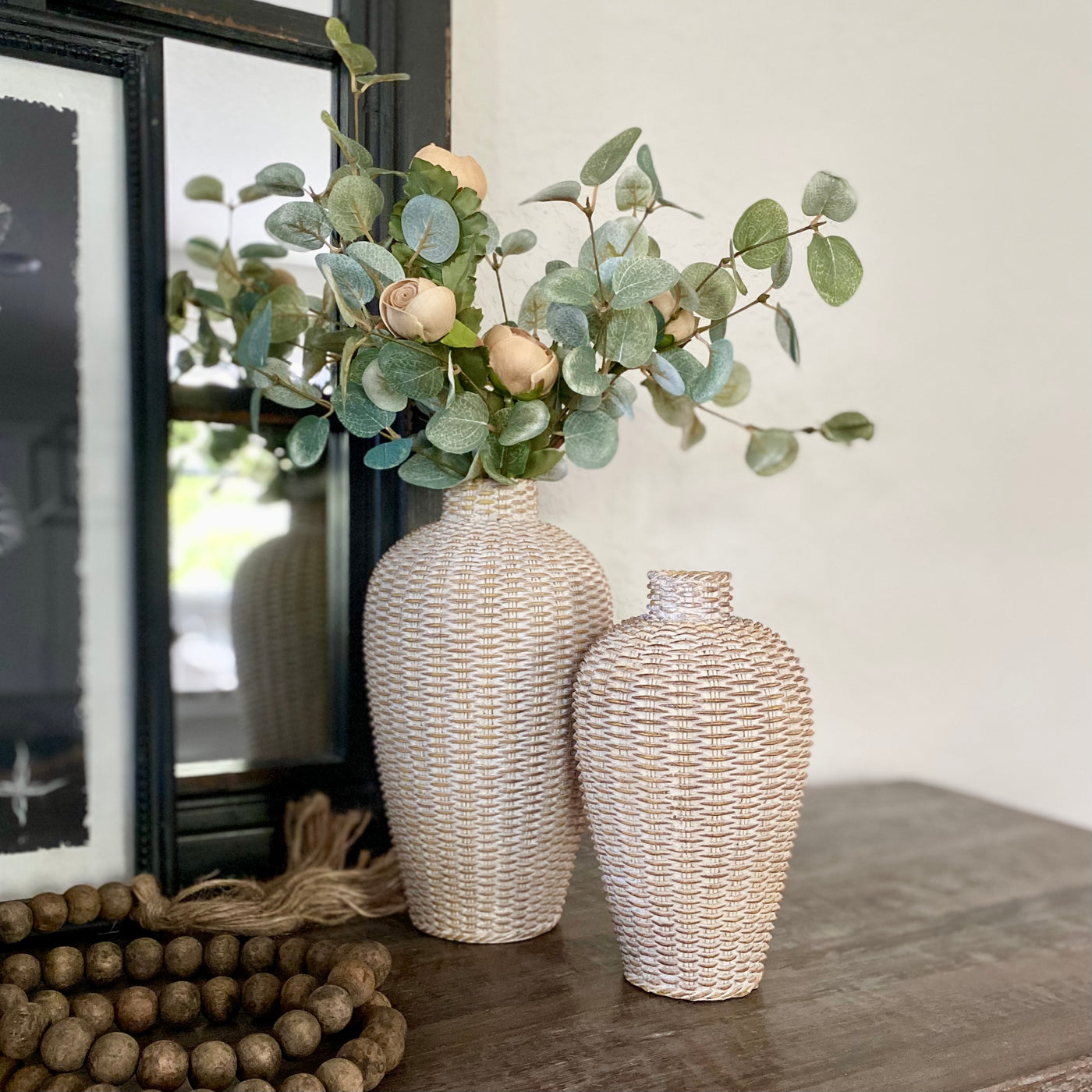 Basket Weave Pattern Vases