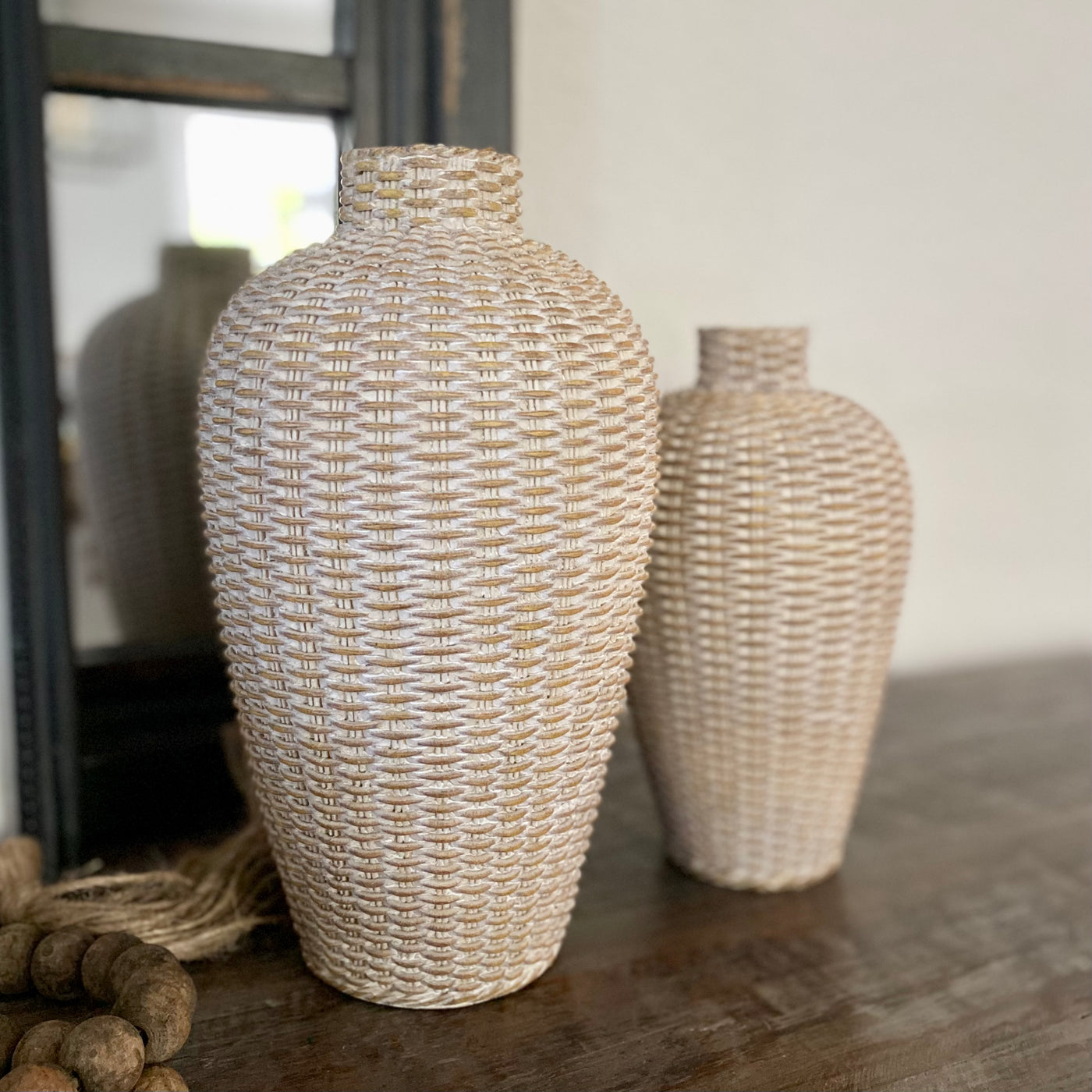 Basket Weave Pattern Vases