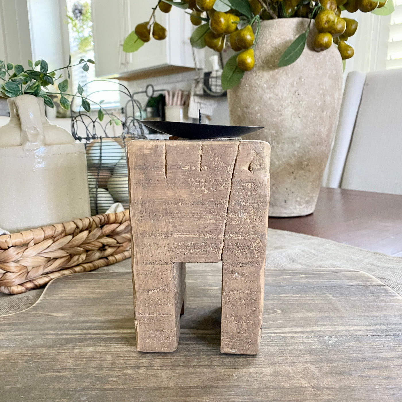 Reclaimed Block Candle Holders