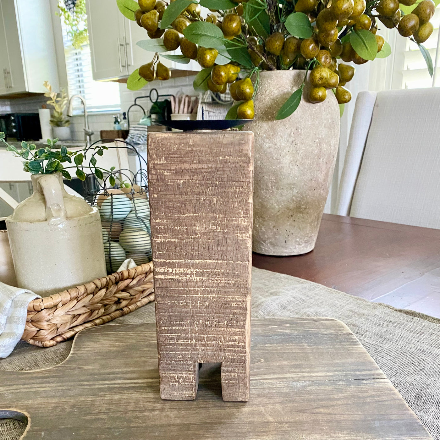 Reclaimed Block Candle Holders
