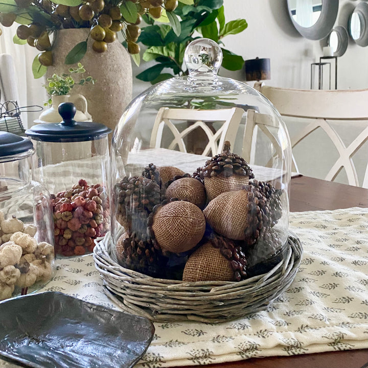 Set/3 Acorns With Pine Cone Tops