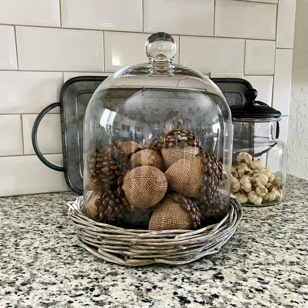 Set/3 Acorns With Pine Cone Tops