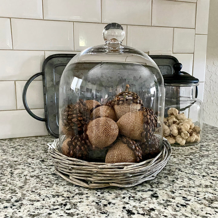 Set/3 Acorns With Pine Cone Tops