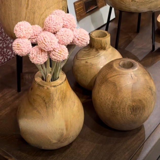 Assorted Wood Vases