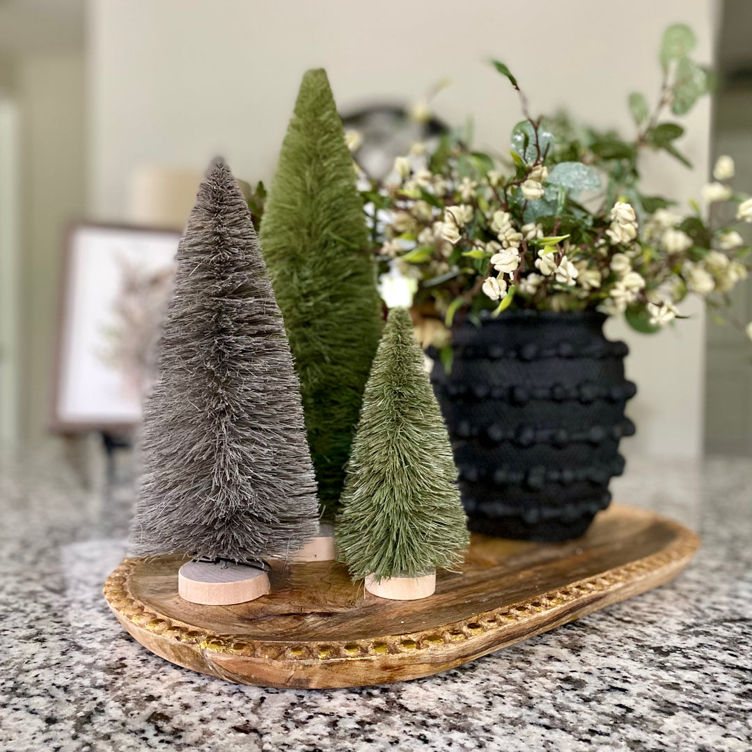 6" Sisal Bottle Brush Trees