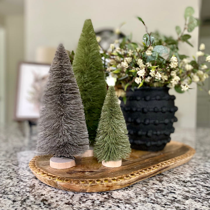 9" Sisal Bottle Brush Trees