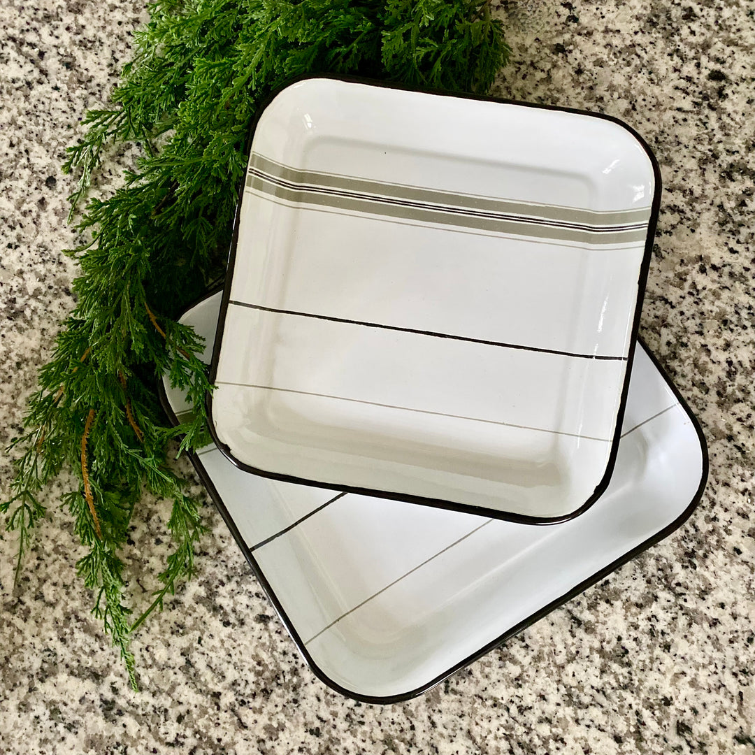 Set/2 Southern Striped Trays