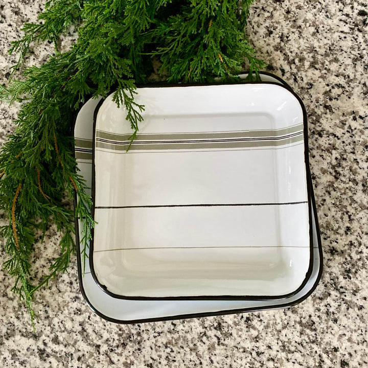 Set/2 Southern Striped Trays