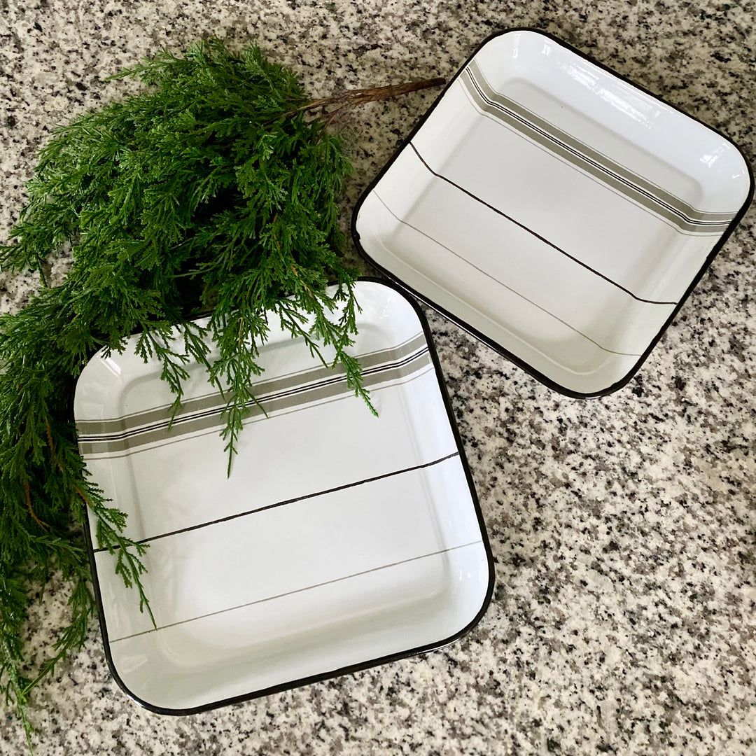 Set/2 Southern Striped Trays