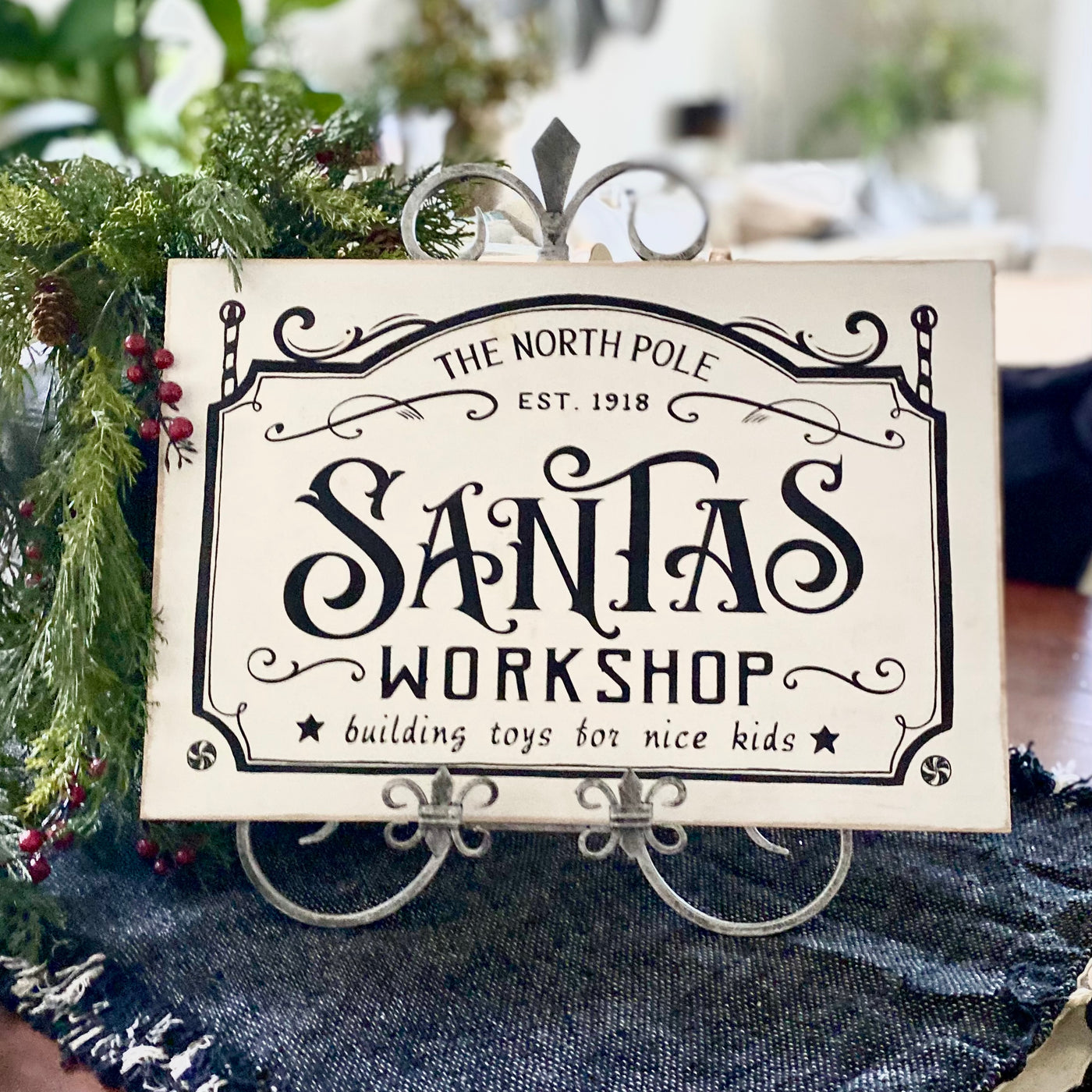Santa's Workshop Sign