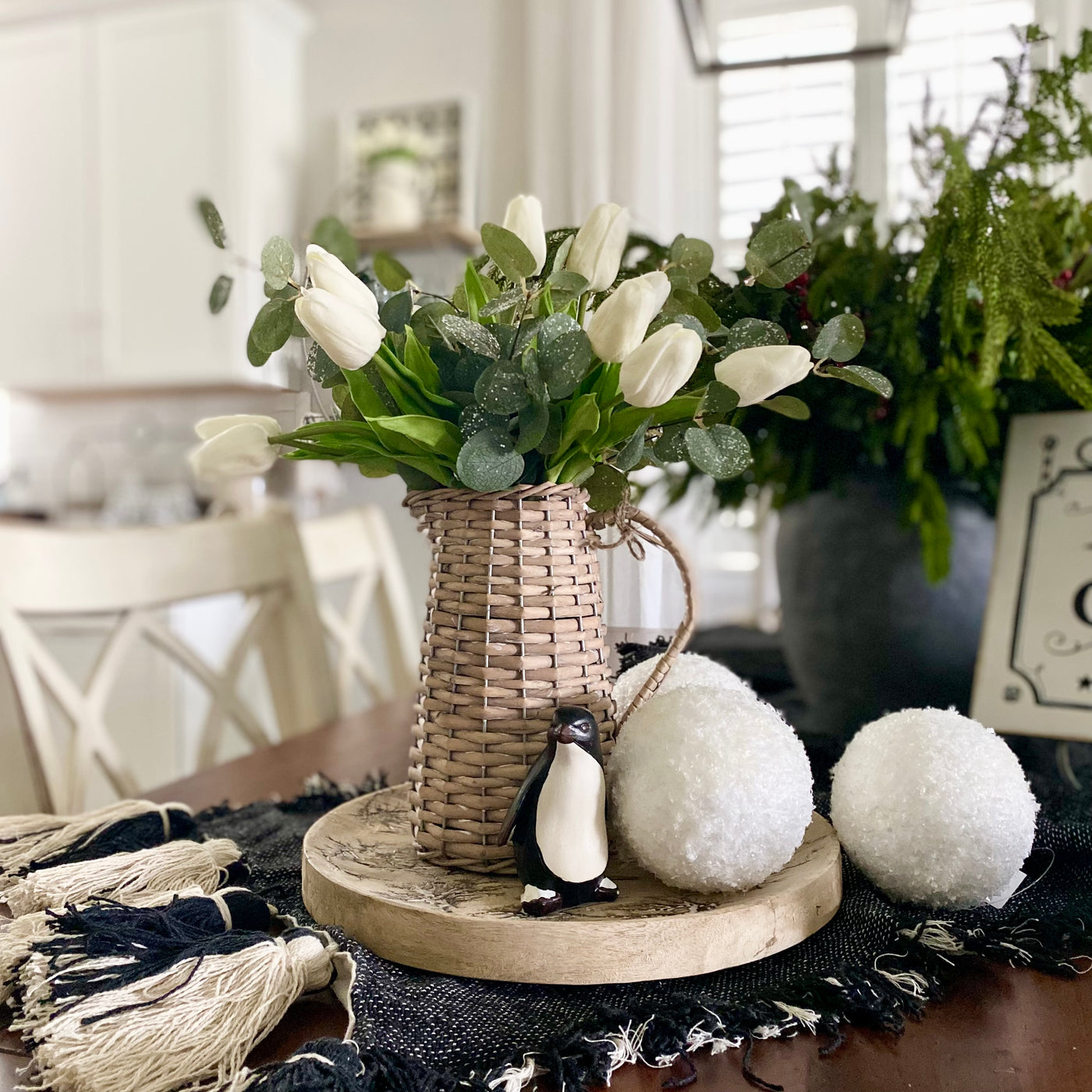 Set/5 Textured Snowball Ornaments