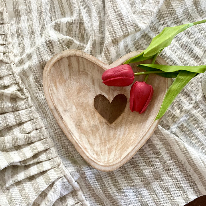 Hand-Carved Heart Bowl