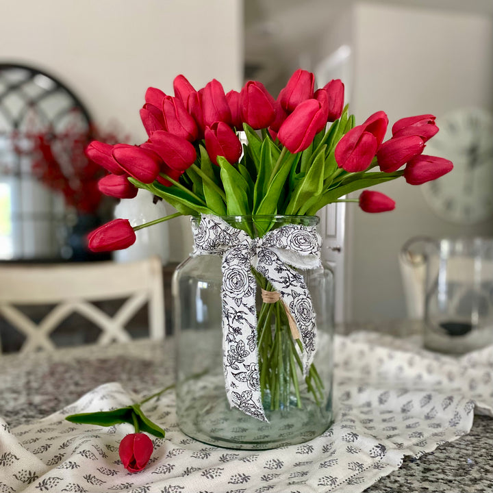 Red Real Touch Tulip Bundle