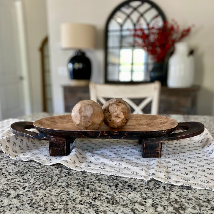 Geo Pattern Teak Wood Balls