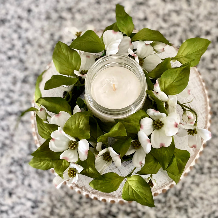 Dogwood Mini Wreath-Candle Ring