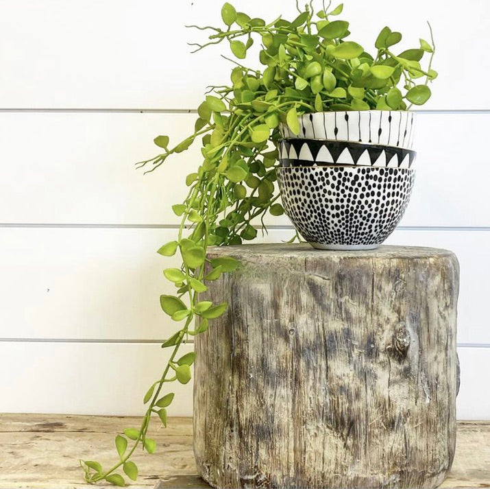 Set/4 Glitzy Stoneware Bowls