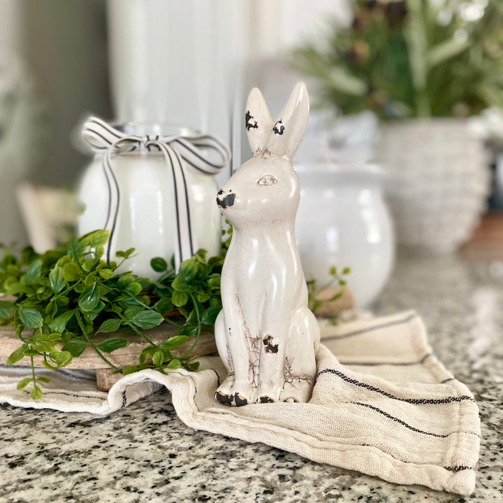 Distressed Ceramic Rabbit