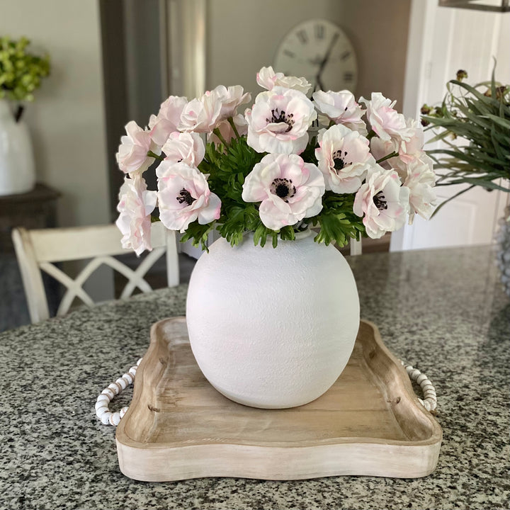 Scalloped Tray With Beaded Handles