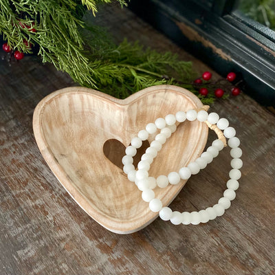 Snow Day Carved Heart Bowl