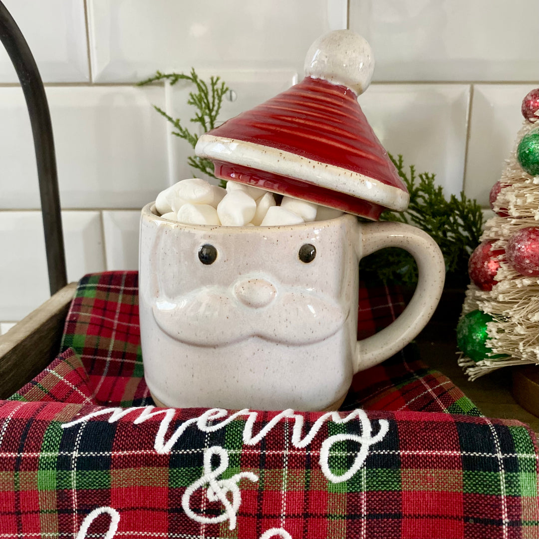 Snow Day Santa Mug With Lid