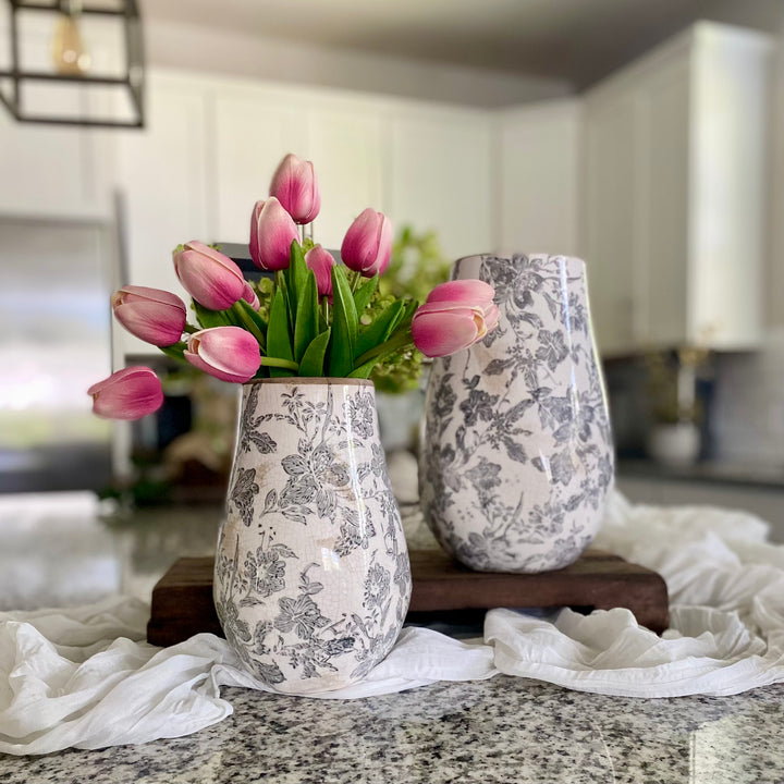 Vintage Style Floral Vases