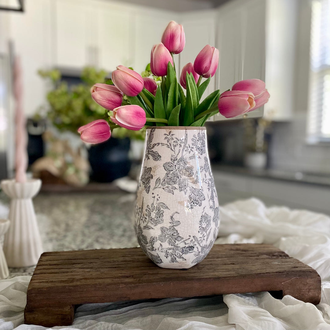 Vintage Style Floral Vases