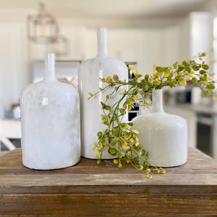 Reactive Glazed Stoneware Vases