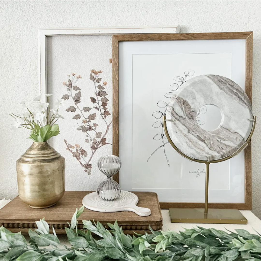 Antiqued Gold Metal Bud Vase