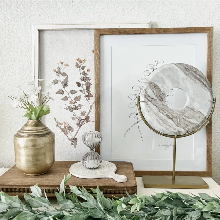 Antiqued Gold Metal Bud Vase
