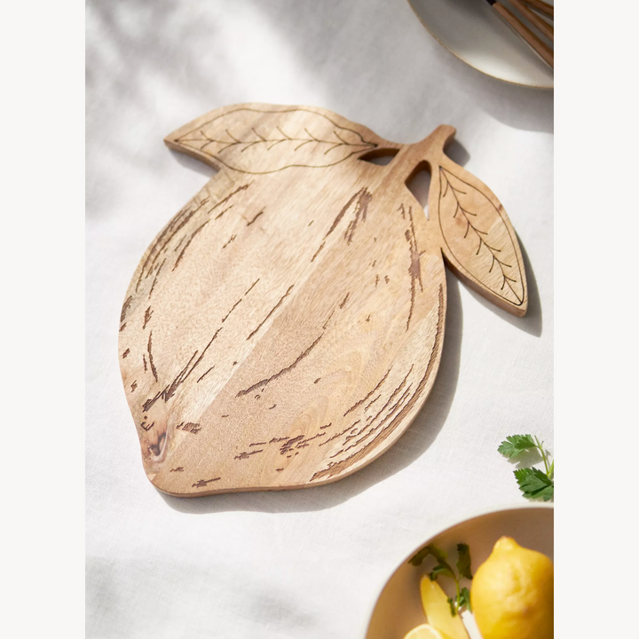 Lemon Shaped Wood Cheese Board