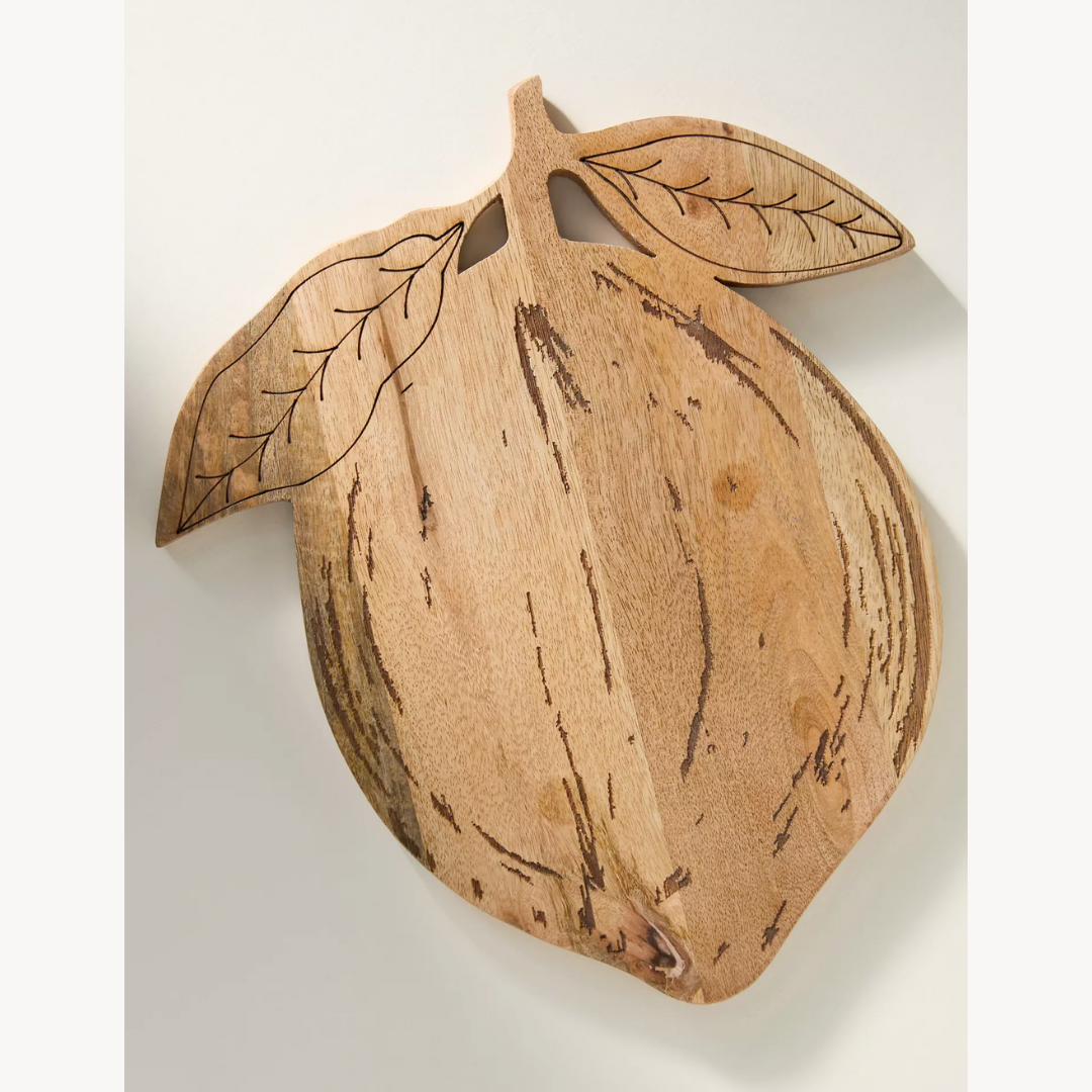 Lemon Shaped Wood Cheese Board