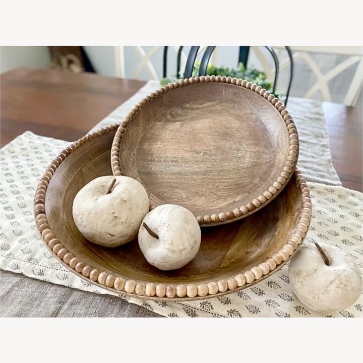 Set/2 Nesting Brown Beaded Bowls