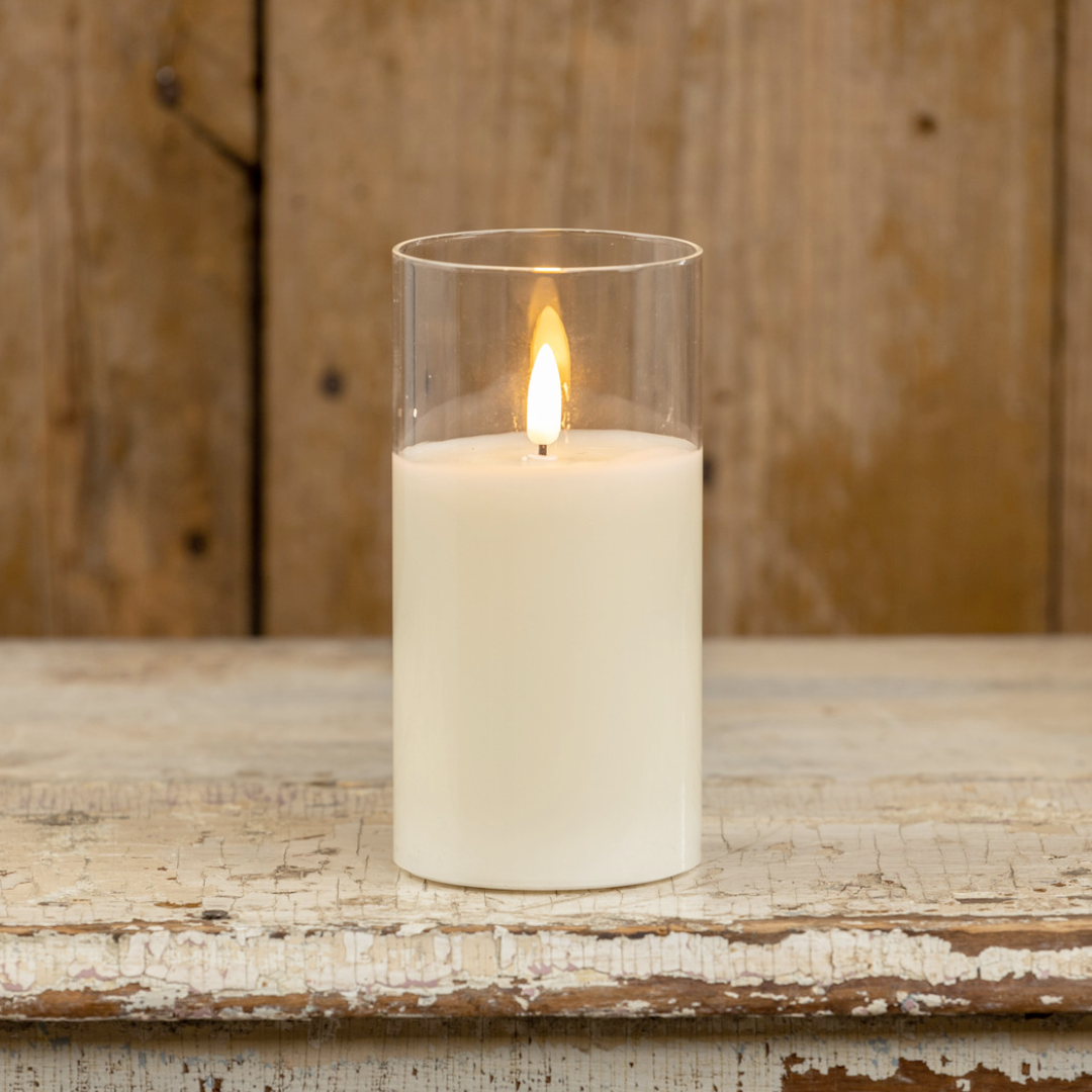 Glass Flameless Candle
