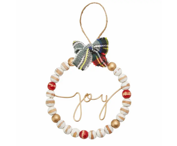 Set/3 Wood Beaded Ornaments