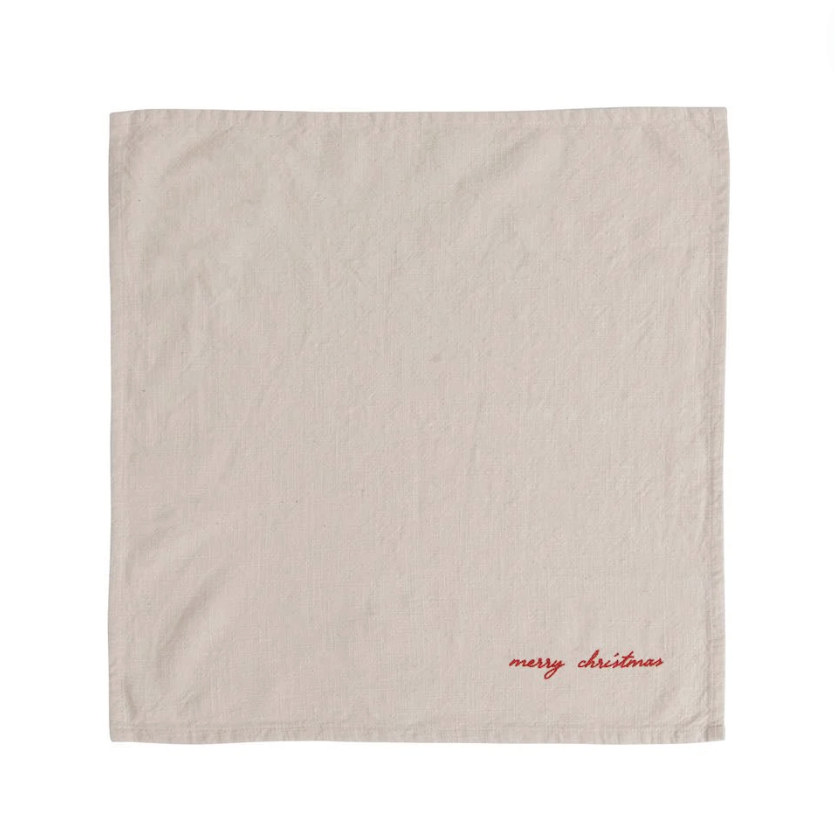 Set/4 "Merry Christmas" Napkins