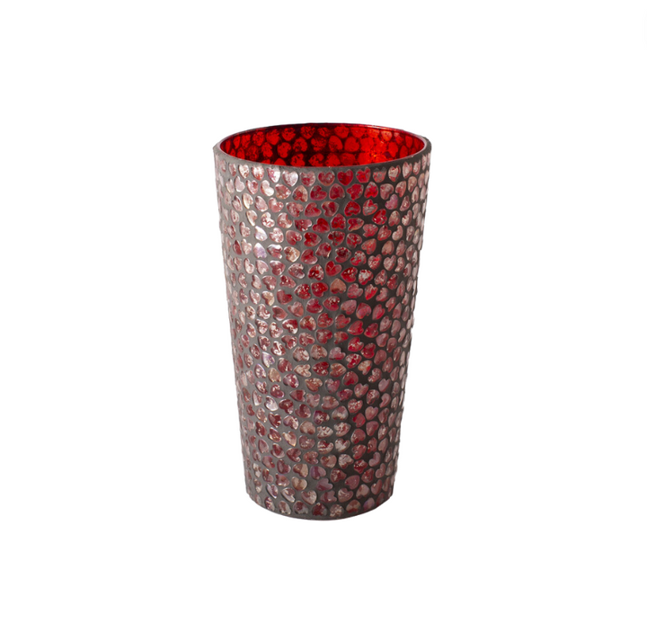 Mosaic Heart Glass Vase