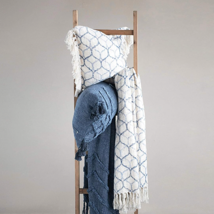 Ogee Pattern Stonewashed Pillow