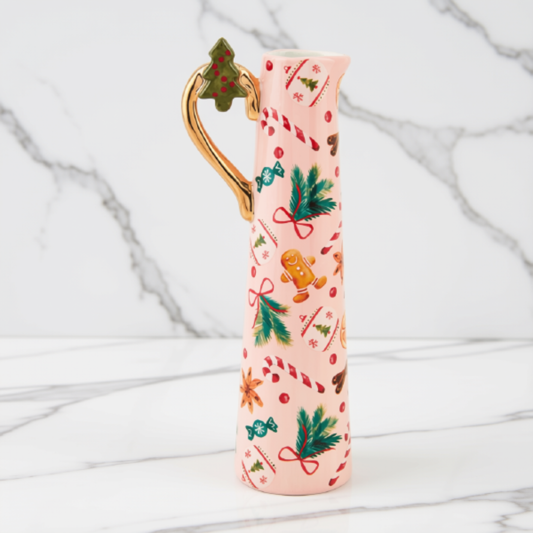 Pink Gingerbread Bud Vase