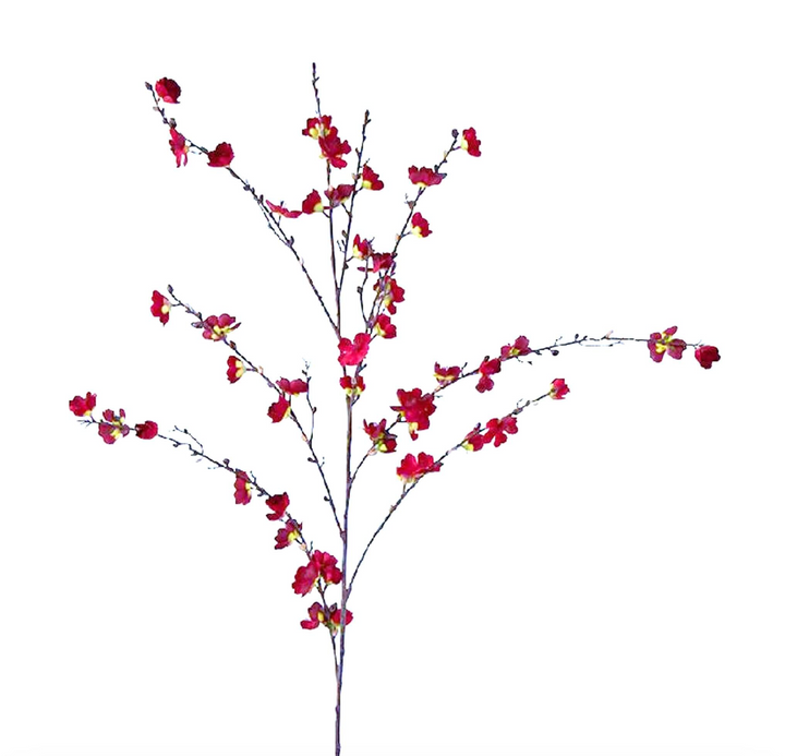 Set/3 Red Cherry Blossom Stems