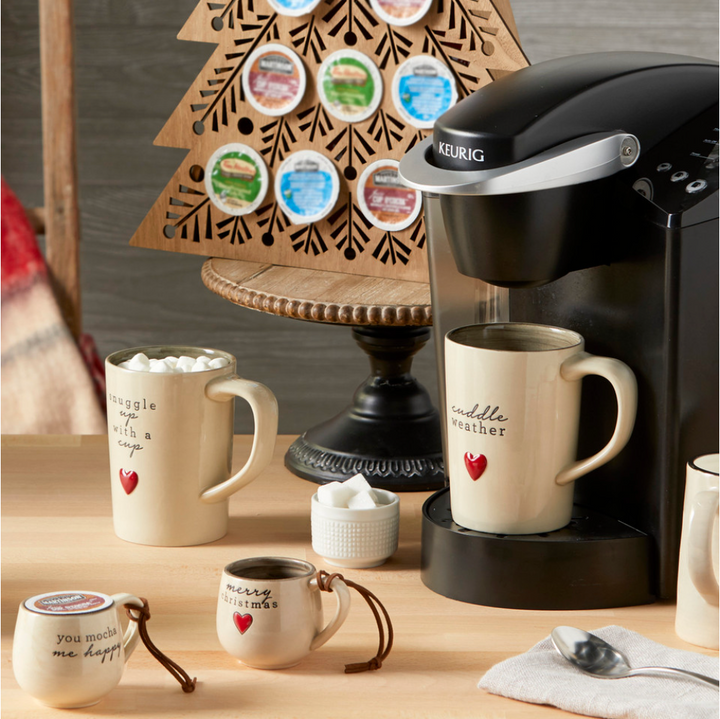 "I Like You A Latte" Red Heart Coffee Pod Mug Ornament