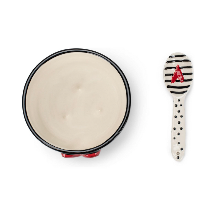 Red Heart Candy Bowl & Spoon Set