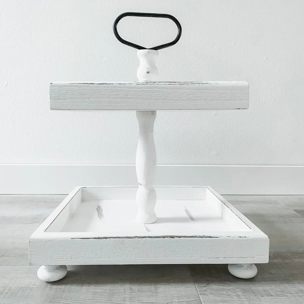 Rustic Two Tier Tray