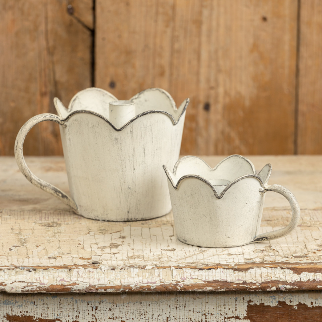 Scalloped Taper Candle Holders