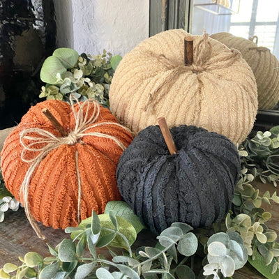 Chenille Pumpkin Set