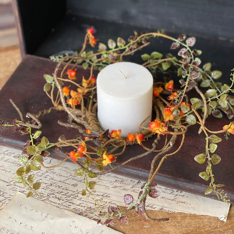 Leaf & Bittersweet Candle Ring