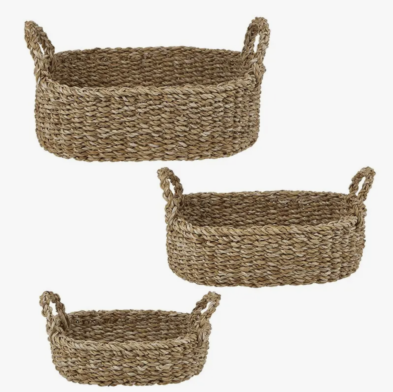 Set/3 Natural Seagrass Baskets
