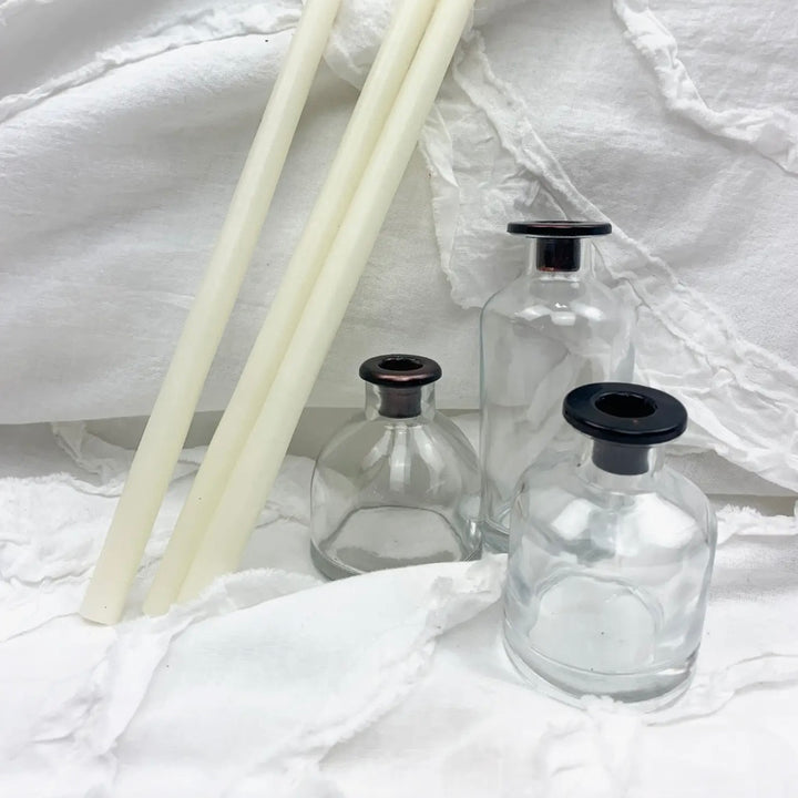 4-Piece Glass Taper Candle Holder Set