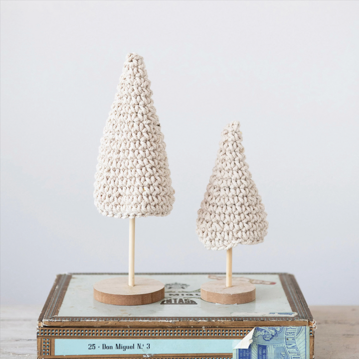 Set/2 Cotton Crochet Trees