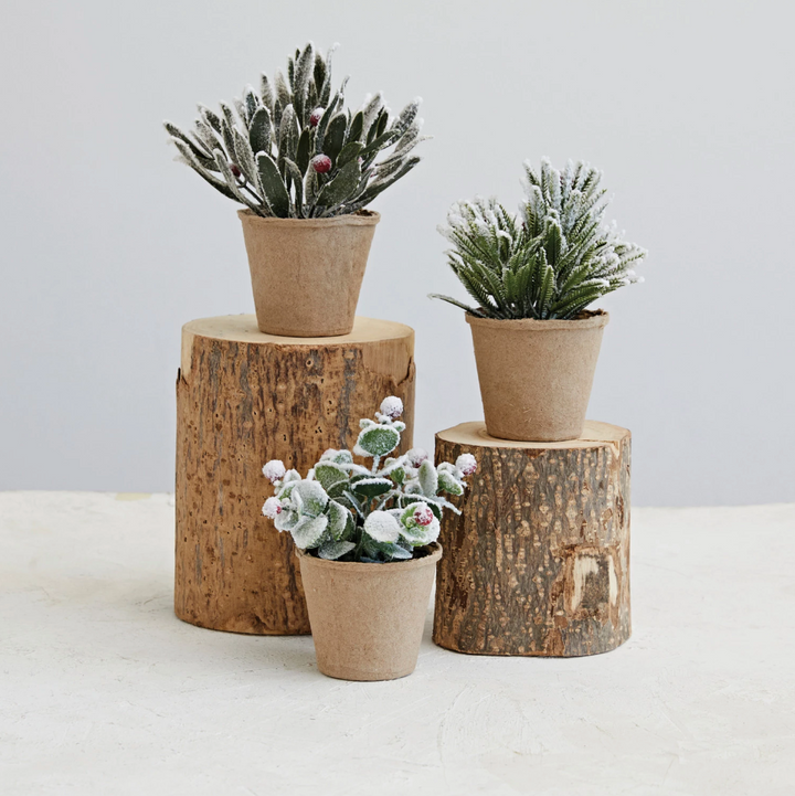 Paper Mache Greenery Pots